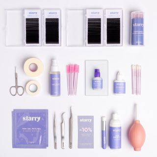 Un kit per le extension delle ciglia una a una classiche e volume