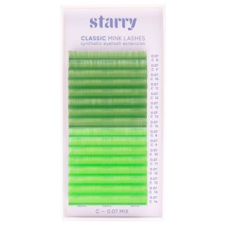 Ciglia colorate verde / verde chiaro C 0,07 x 8-14mm 0 Starry ciglia
