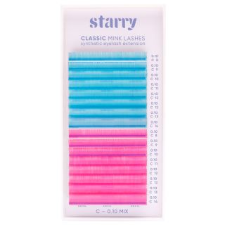 Ciglia neon blu / rosa C 0,1 x 8-14 mm 0 Starry ciglia