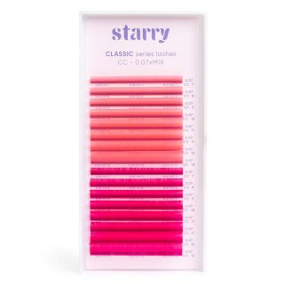 Ciglia rosa / cremisi CC 0,07 MIX 7-13mm