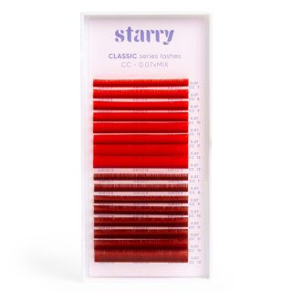 Ciglia rosso / rosso scuro CC 0,07 MIX 7-13mm
