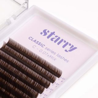 Ciglia marrone scuro CC 0,07 0 Starry ciglia